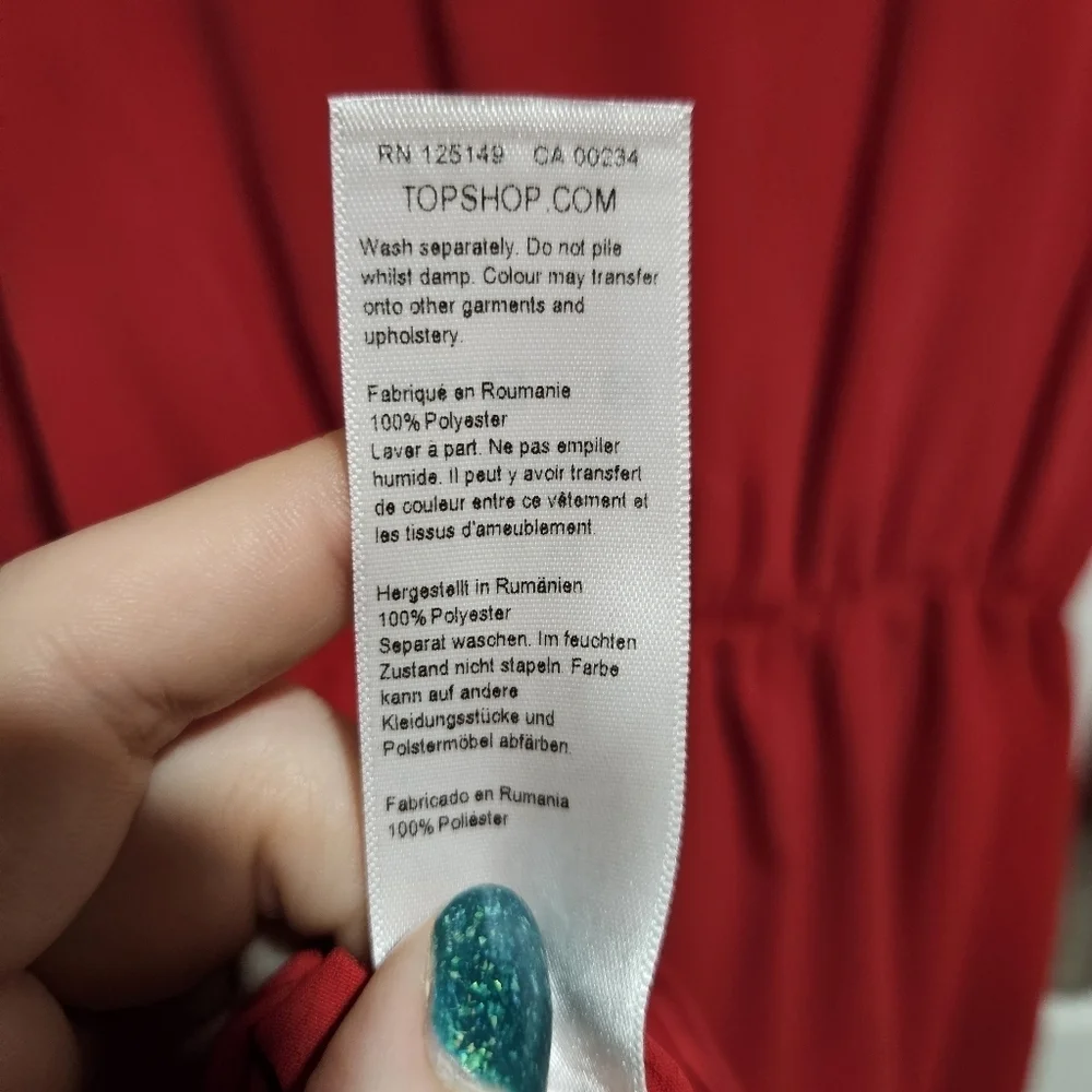 Topshop Tiffany Knot Minidress in Rust Size 4 - Picture 9 of 11
